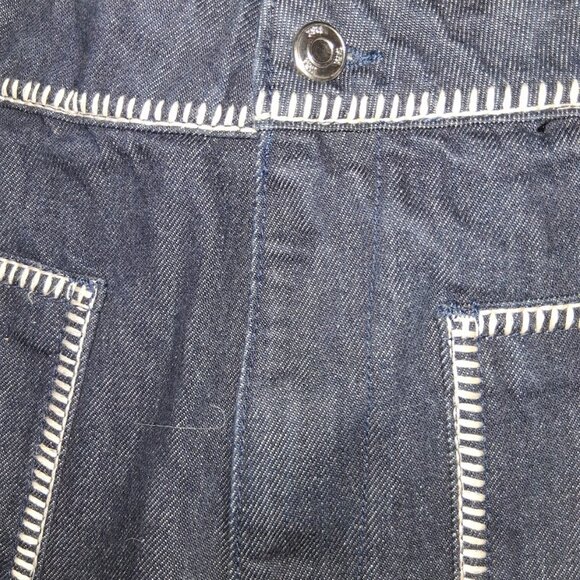 Zara Women's Whipstitch Denim Shorts NWT Sz 12 - Picture 3 of 6